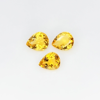 Citrine 11x9-12x10mm Faceted Pear AAA Matched Gemstones Set - 182285