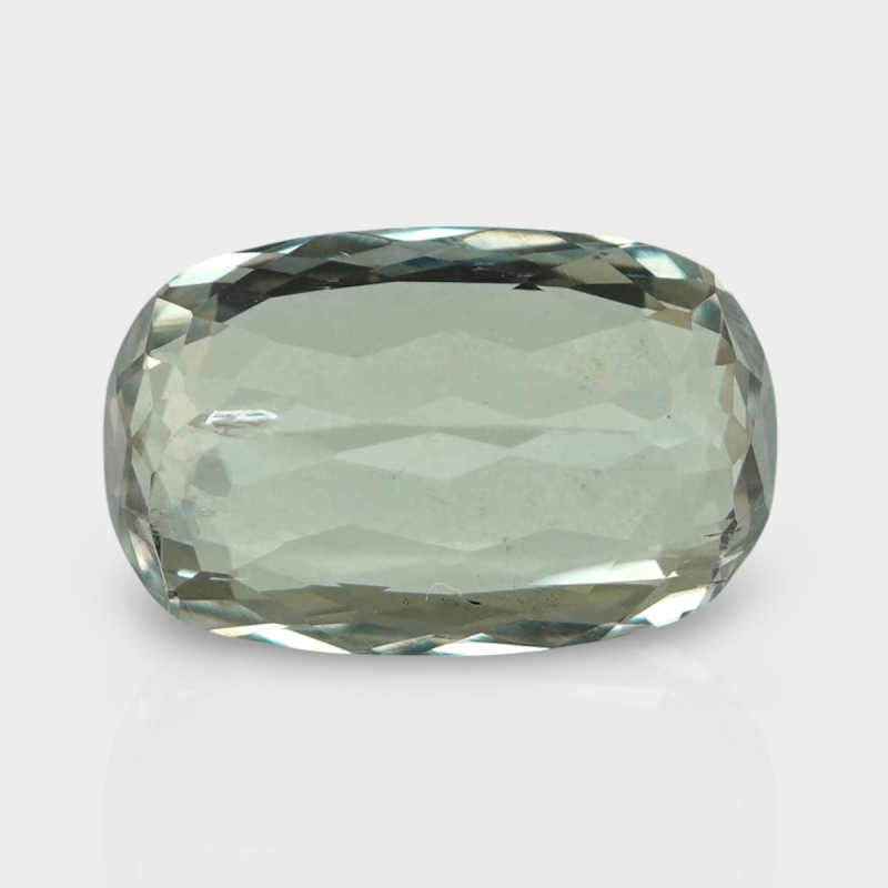 Green Kunzite 14.23X9.05mm Faceted Cushion AA Loose Gemstone - 182354