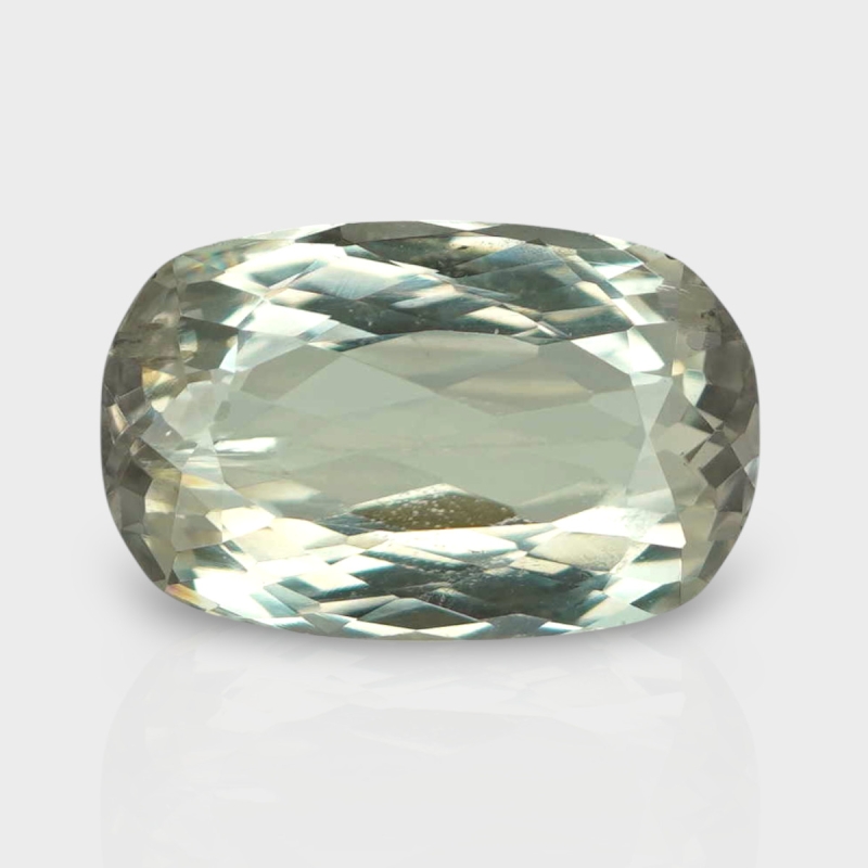 Green Kunzite 14.23X9.05mm Faceted Cushion AA Loose Gemstone - 182354