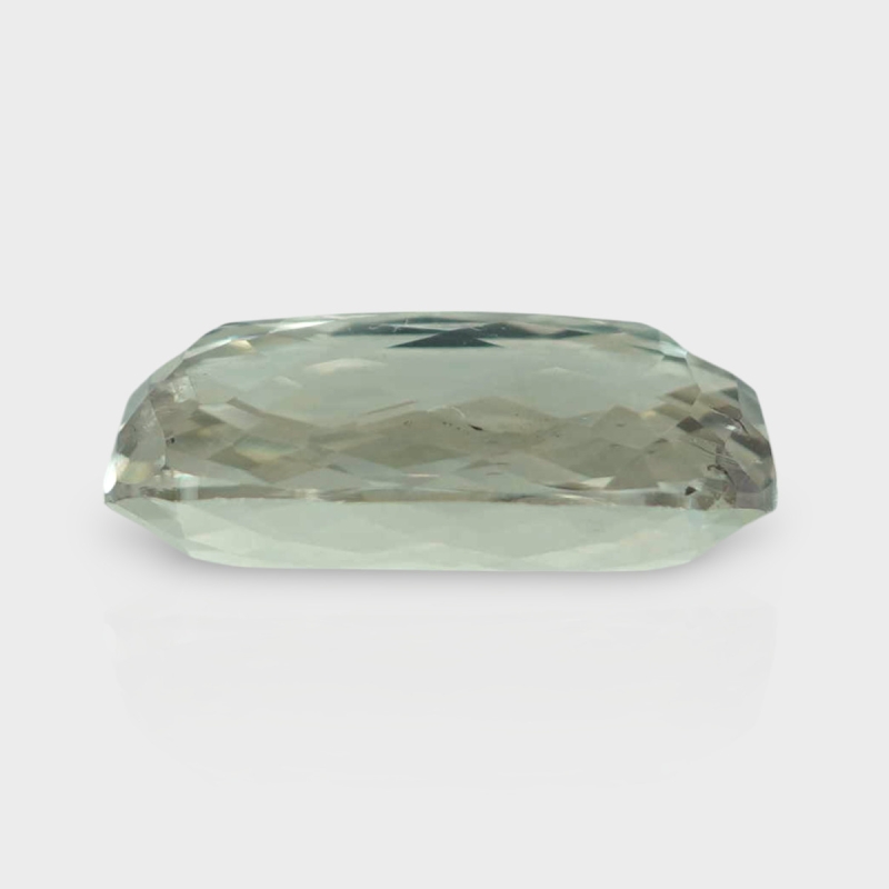 Green Kunzite 14.23X9.05mm Faceted Cushion AA Loose Gemstone - 182354