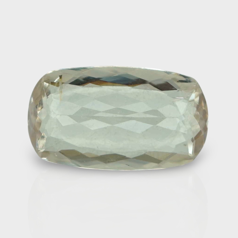 Green Kunzite 14.77X8.46mm Faceted Cushion AA+ Loose Gemstone - 182355