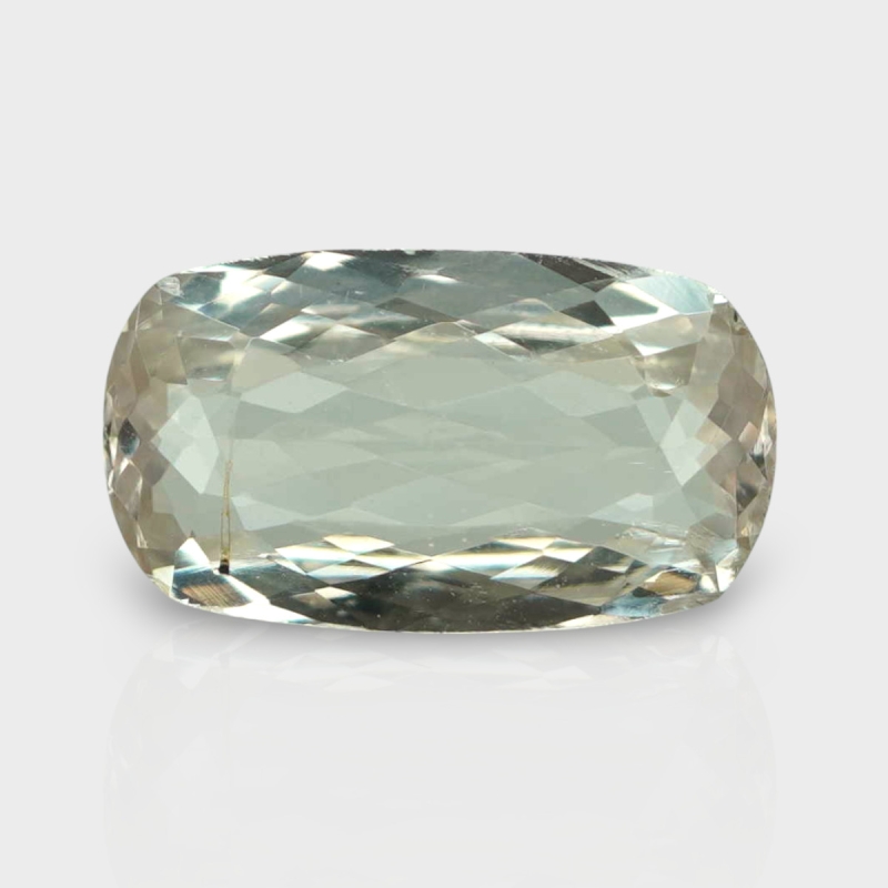 Green Kunzite 14.77X8.46mm Faceted Cushion AA+ Loose Gemstone - 182355