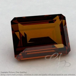 Cognac Quartz Octagon Shape Calibrated Gemstones