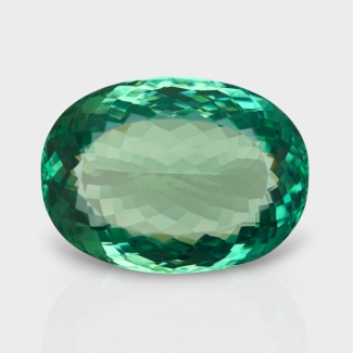 Green Kunzite 32.50X23.80mm Faceted Oval AA+ Loose Gemstone - 182367