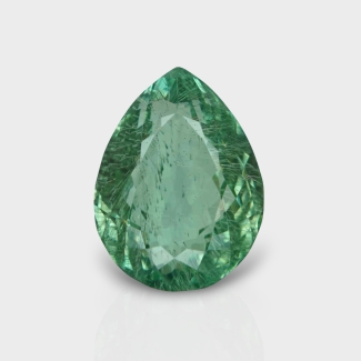 Green Kunzite 19.28X14.45mm Faceted Pear AA Loose Gemstone - 182369
