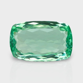 Green Kunzite 17.74X11.42mm Faceted Cushion AA+ Loose Gemstone - 182370