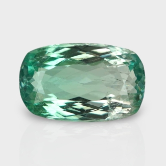 Green Kunzite 15.27X9.57mm Faceted Cushion AA Loose Gemstone - 182371