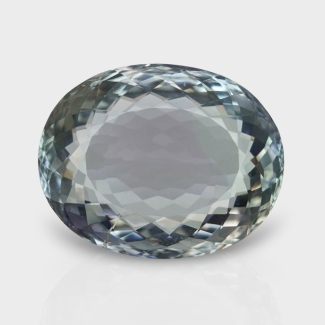 Green Kunzite 26x20mm Faceted Oval AA+ Loose Gemstone - 182377