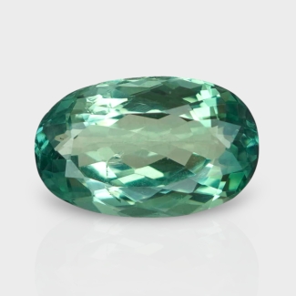 Green Kunzite 13.42x8.44mm Faceted Oval AA Loose Gemstone - 182449