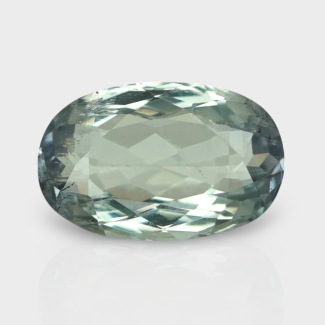 Green Kunzite 12.85x8.24mm Faceted Oval AA Loose Gemstone - 182450