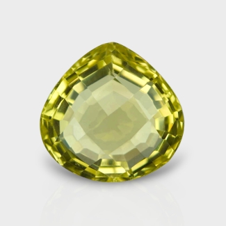 Lemon Quartz 17mm Checkerboard Heart AAA Loose Gemstone - 181878