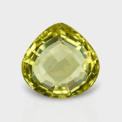 Lemon Quartz 17mm Checkerboard Heart AAA Loose Gemstone - 181878