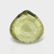 Lemon Quartz 17mm Checkerboard Heart AAA Loose Gemstone - 181878