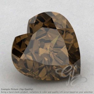 Smoky Quartz Heart Shape Calibrated Gemstones