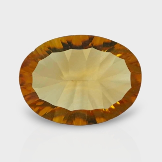 Citrine 14.33x10.59mm Concave Cut Oval AA+ Loose Gemstone - 182267