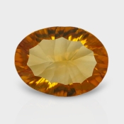 Citrine 15.50x12mm Concave Cut Oval AA+ Loose Gemstone - 182086