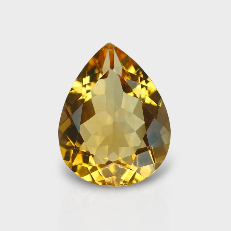 Citrine 14.65x11.35mm Faceted Pear AA+ Loose Gemstone - 181511