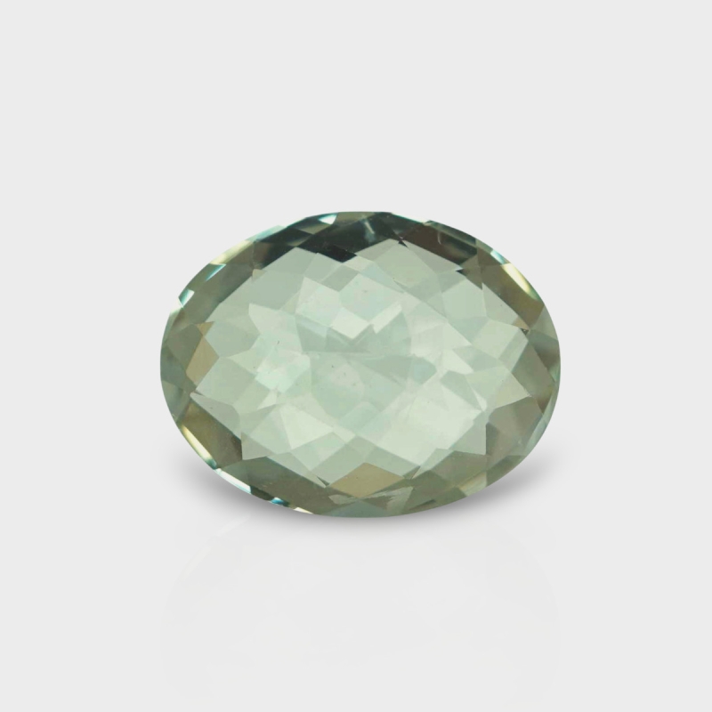 Green Amethyst 16.18x12.44mm Checkerboard Oval AAA Loose Gemstone - 182024