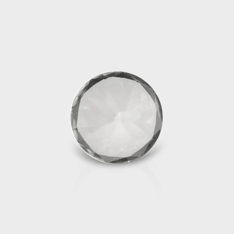 Crystal Quartz 12mm Diamond Cut Round AAA Loose Gemstone - 181982