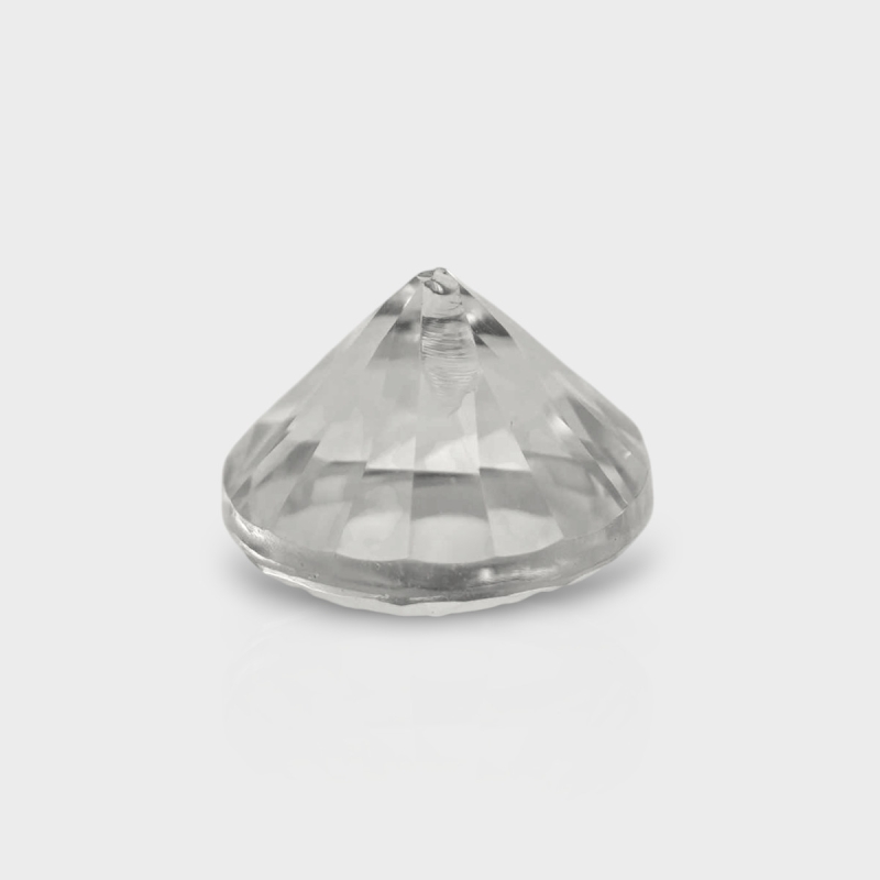 Crystal Quartz 12mm Diamond Cut Round AAA Loose Gemstone - 181982