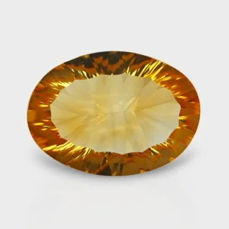 Citrine 18x13mm Concave Cut Oval AA+ Grade Loose Gemstone - 159742