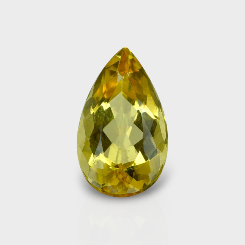 Yellow Beryl 14x8mm Faceted Pear AAA Grade Loose Gemstone - 142726