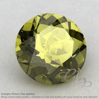 Olive Quartz Round Shape Calibrated Gemstones