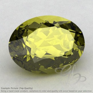 Olive Quartz Oval Shape Calibrated Gemstones