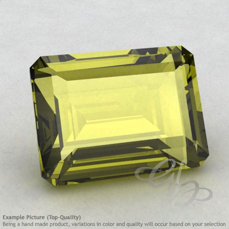 Olive Quartz Octagon Shape Calibrated Gemstones
