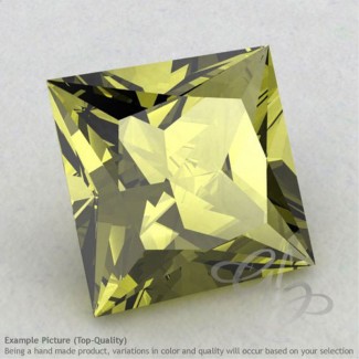 Olive Quartz Square Shape Calibrated Gemstones