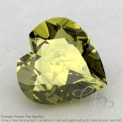 Olive Quartz Heart Shape Calibrated Gemstones