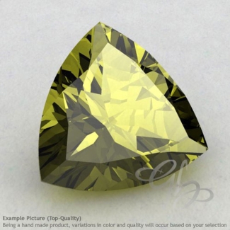 Olive Quartz Trillion Shape Calibrated Gemstones