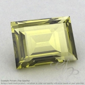 Olive Quartz Baguette Shape Calibrated Gemstones