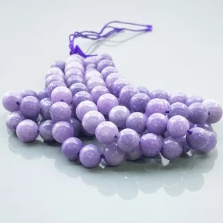 Dyed Aquamarine 8mm Smooth Round A Gemstone Beads Lot - 182504