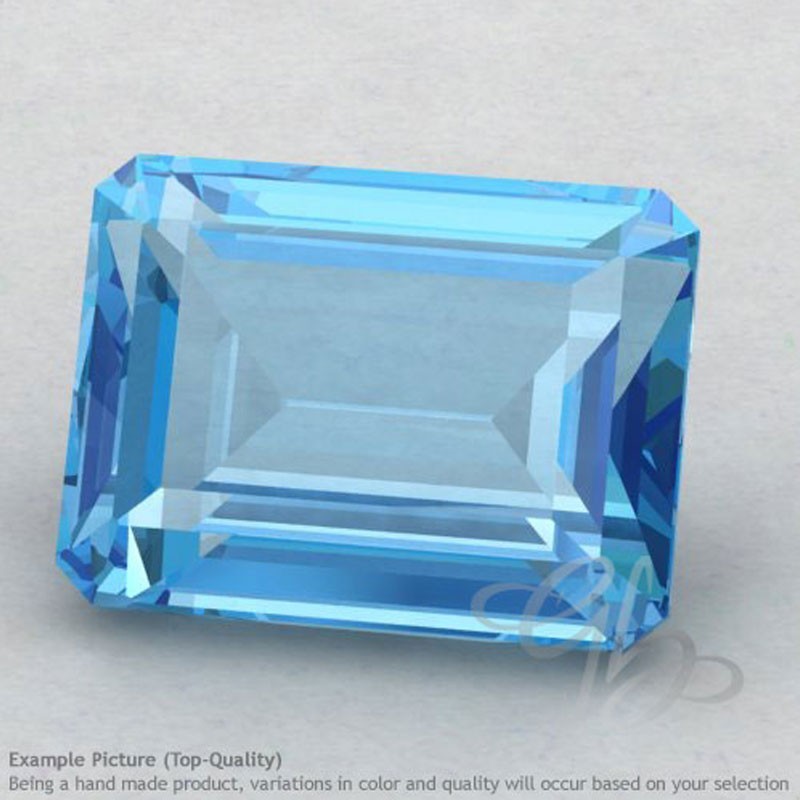 Swiss Blue Topaz Octagon Shape Calibrated Gemstones