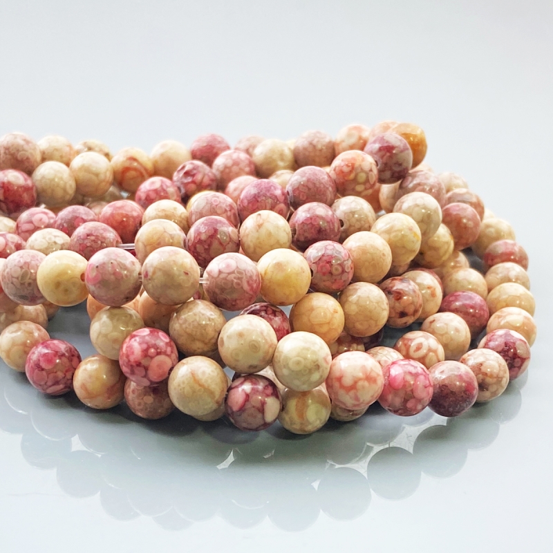 Llanite 8mm Smooth Round AA Gemstone Beads Lot - 182532