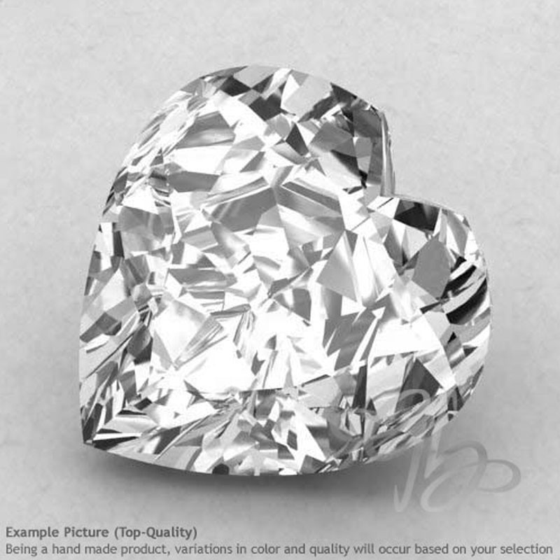 White Topaz Heart Shape Calibrated Gemstones