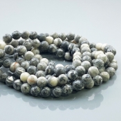 Grey Jasper 6mm Smooth Round AA Gemstone Beads Lot - 182542