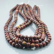 Poppy Jasper 6mm Smooth Round AA Gemstone Beads Lot - 182547