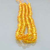 Dyed Citrine 6mm Smooth Round AAA Gemstone Beads Lot - 182558