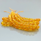 Dyed Citrine 6mm Smooth Round AAA Gemstone Beads Lot - 182558