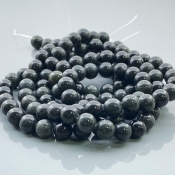 Black Jet 8mm Smooth Round AAA Gemstone Beads Lot - 182595