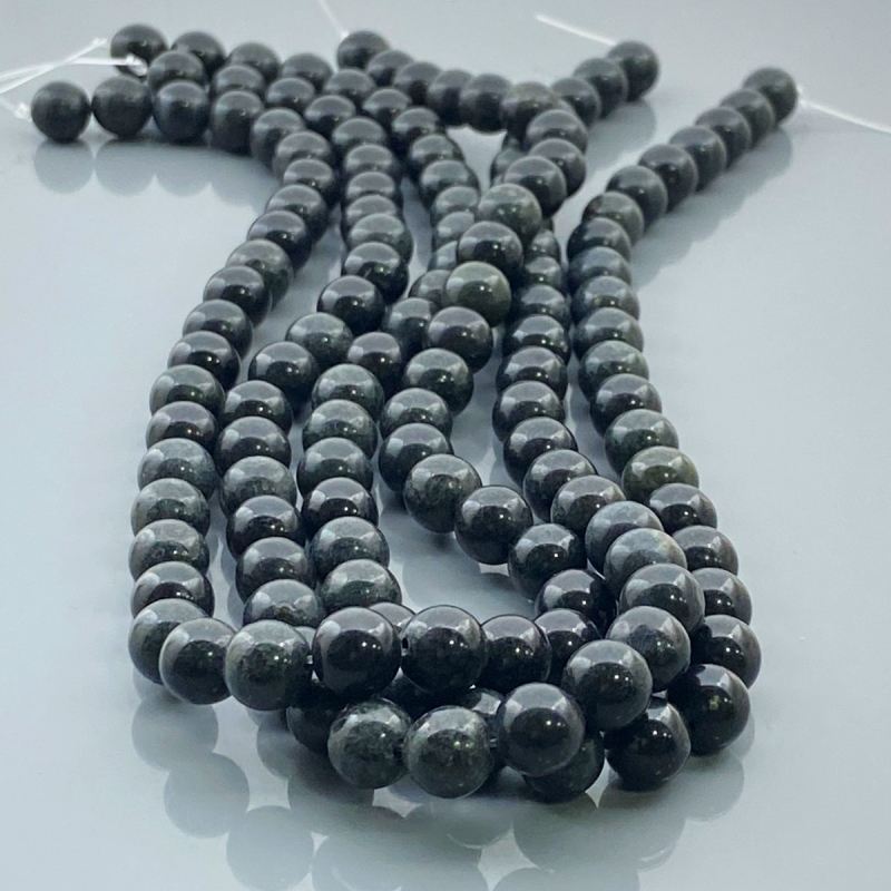 Black Jet 8mm Smooth Round AAA Gemstone Beads Lot - 182595