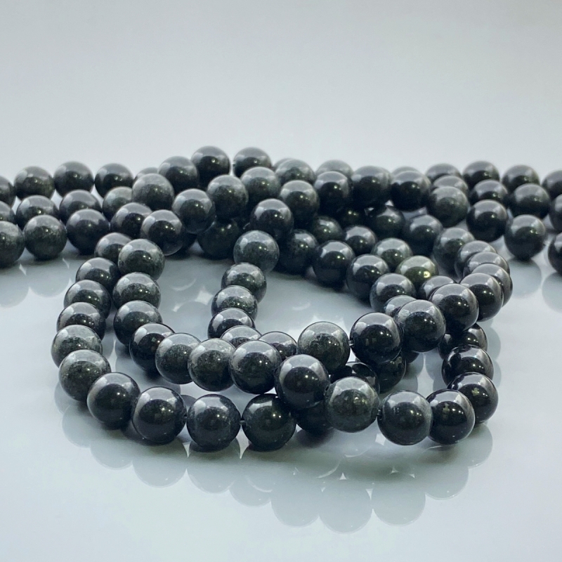 Black Jet 8mm Smooth Round AAA Gemstone Beads Lot - 182595