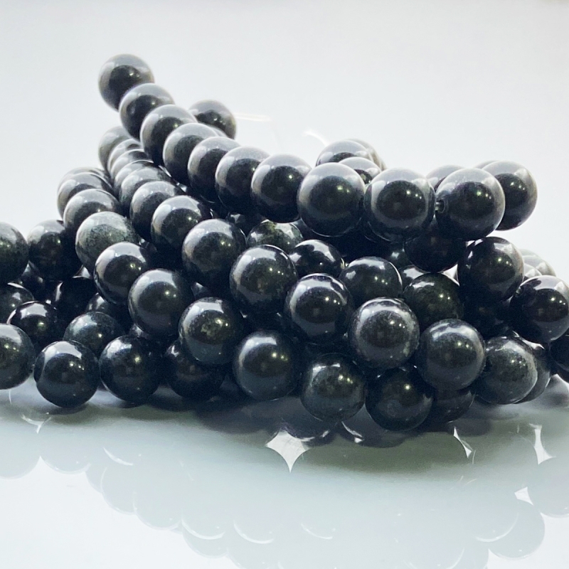 Black Jet 8mm Smooth Round AAA Gemstone Beads Lot - 182633
