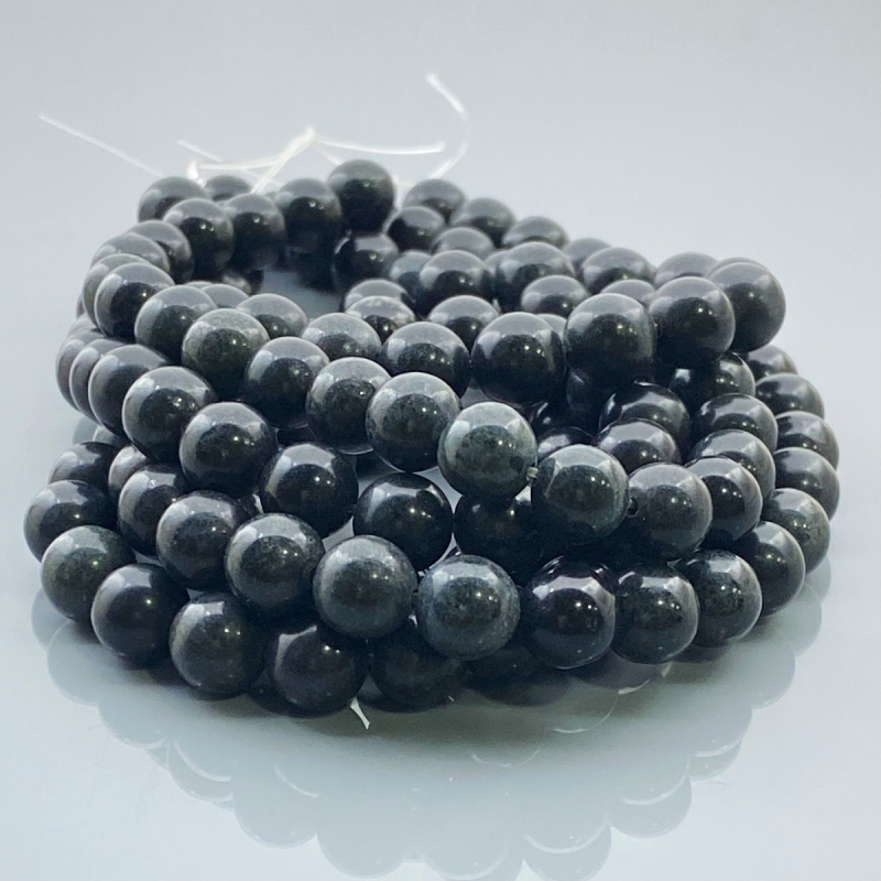 Black Jet 8mm Smooth Round AAA Gemstone Beads Lot - 182633