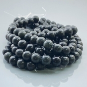 Black Jet 8mm Smooth Round AAA Gemstone Beads Lot - 182633