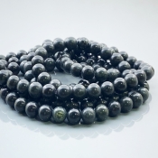 Black Jet 8mm Smooth Round AAA Gemstone Beads Lot - 182633