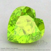 Peridot Heart Shape Calibrated Gemstones