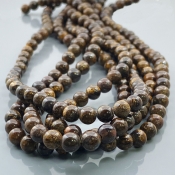 Bronzite 6mm Smooth Round AAA Gemstone Beads Lot - 182565